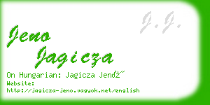 jeno jagicza business card